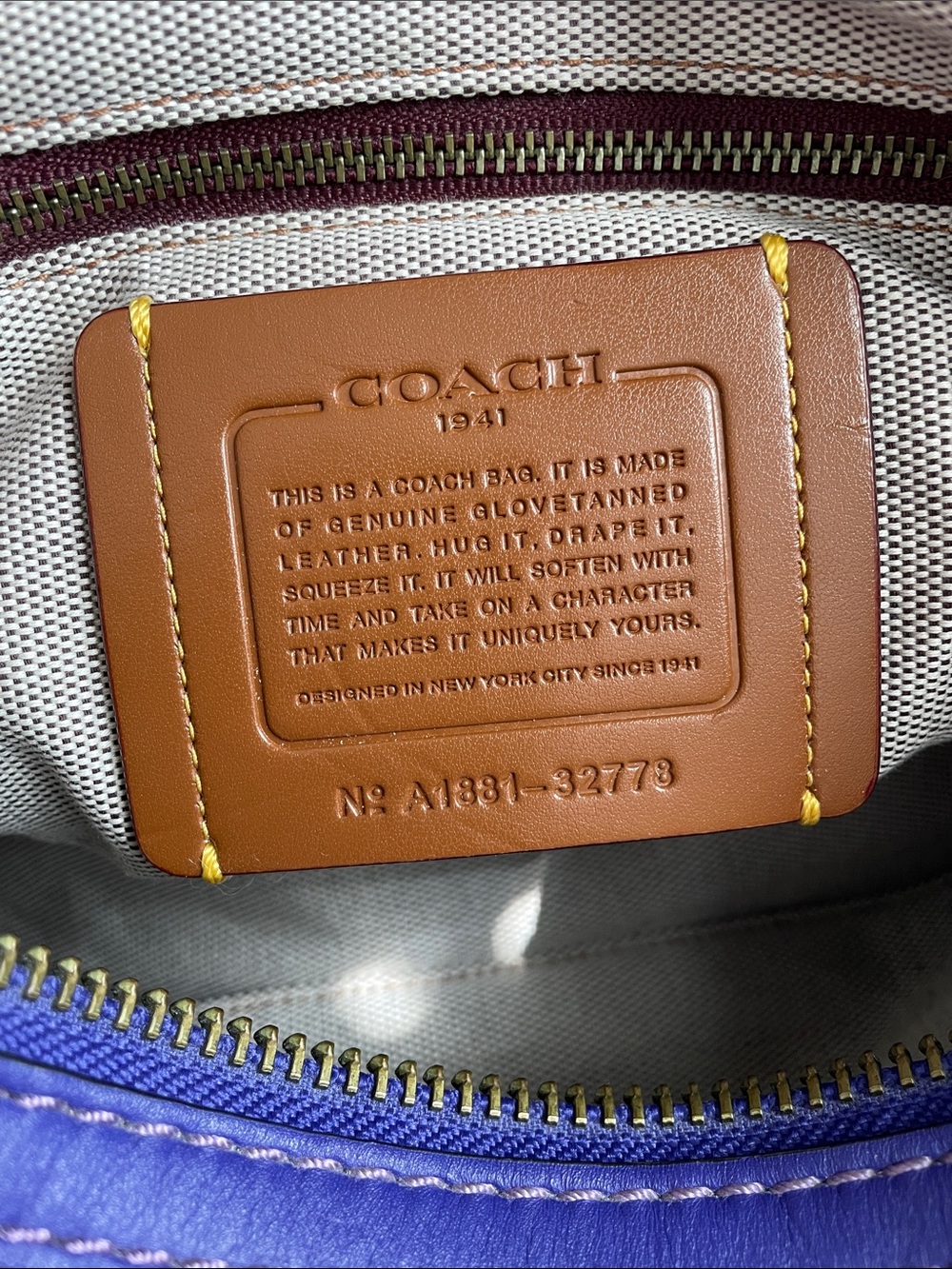Coach 1941 X Disney Purple "Dark Fairy Tale" Pebble Leather Rogue 25 Satchel Bag - Picture 3 of 17